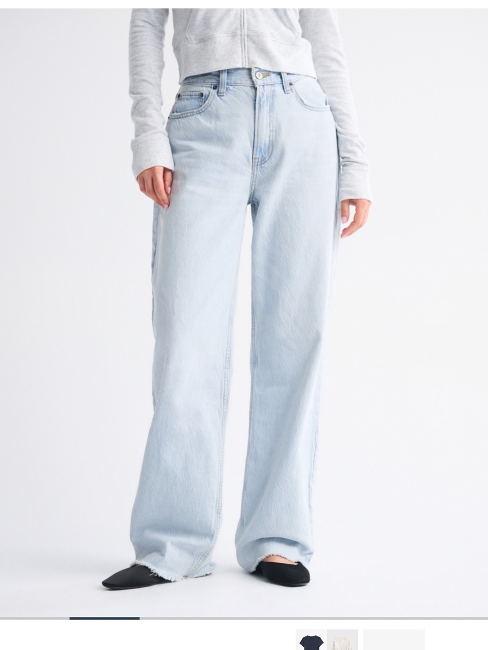Abercrombie & Fitch Light Wash Wide Leg Jeans